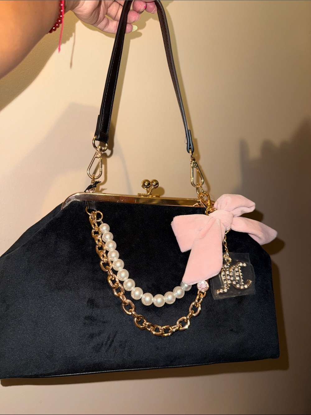 Juicy Couture Mini Fashion Items Charm Haus Frame Clutch in Liquorice
